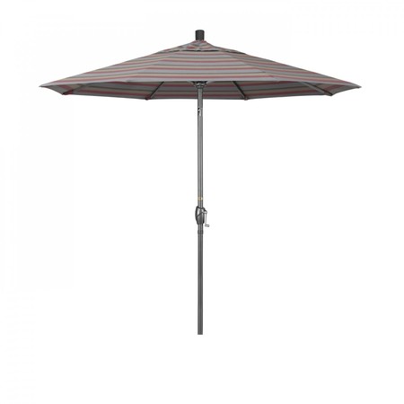 CALIFORNIA UMBRELLA 7.5' Grey Aluminum Market Patio Umbrella, Sunbrella Gateway Blush 194061338148